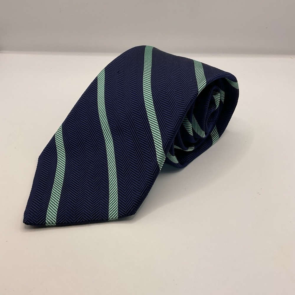 Brooks Brothers Green and Navy Silk Tie
